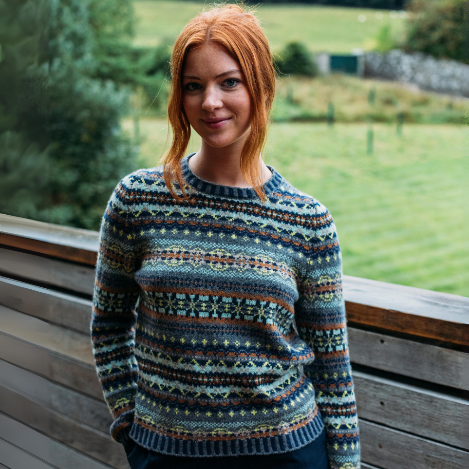 Kinross Fairisle Sweater ERIBE Knitwear Made In Scotland