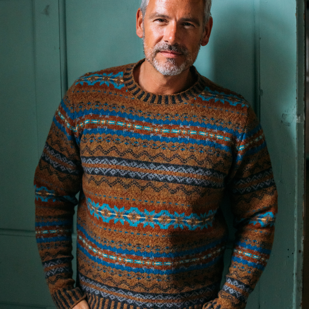 Brodie Sweater | Fairisle Sweater | ERIBÉ Knitwear | Made In Scotland